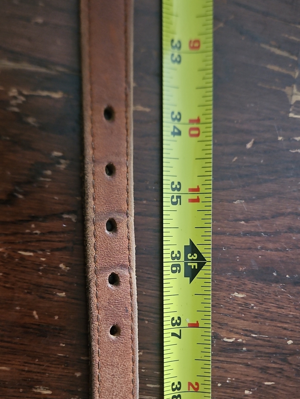 Vintage 1996 Tony Lama Copper Grizzly Brown Leather Western Belt Size 36 - Picture 5 of 5